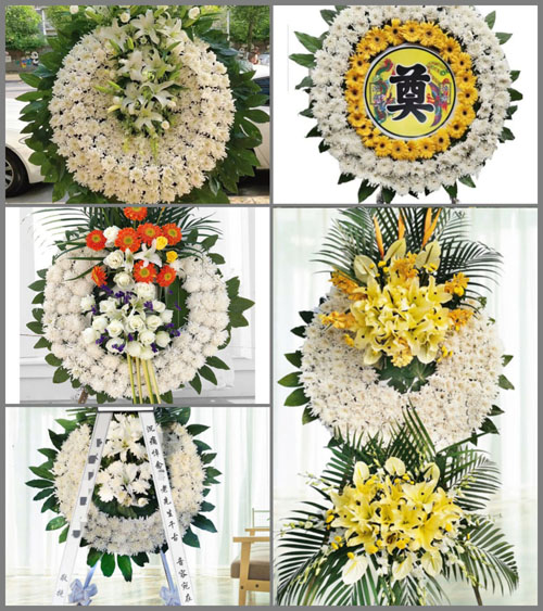 安徽池州市青阳县九华乡代村村花圈速递
